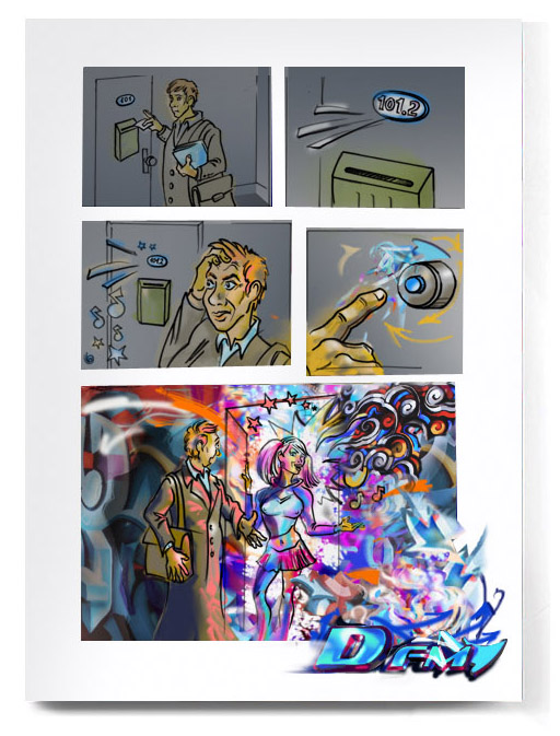 раскадровка "Почтальон" для “D -Граффити”