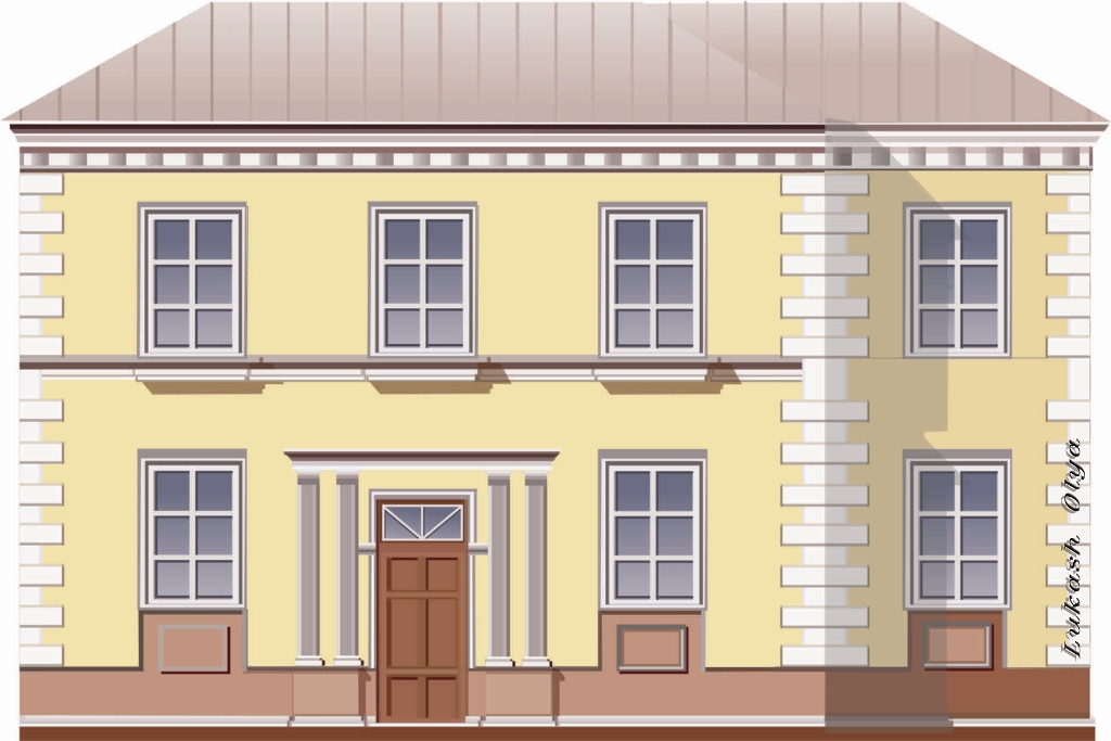 Здание в векторе 3