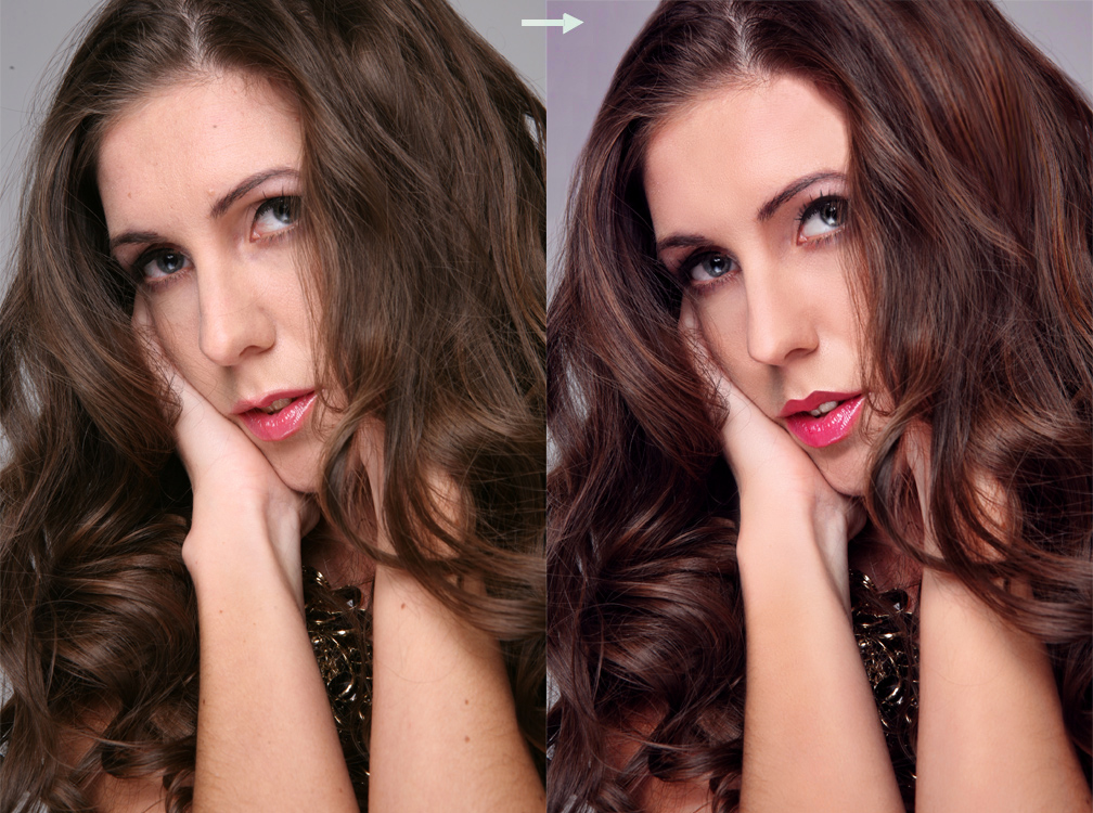 Пример ретуши