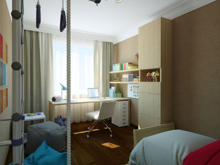 Детская для мальчика. Дизайн и визуализация.