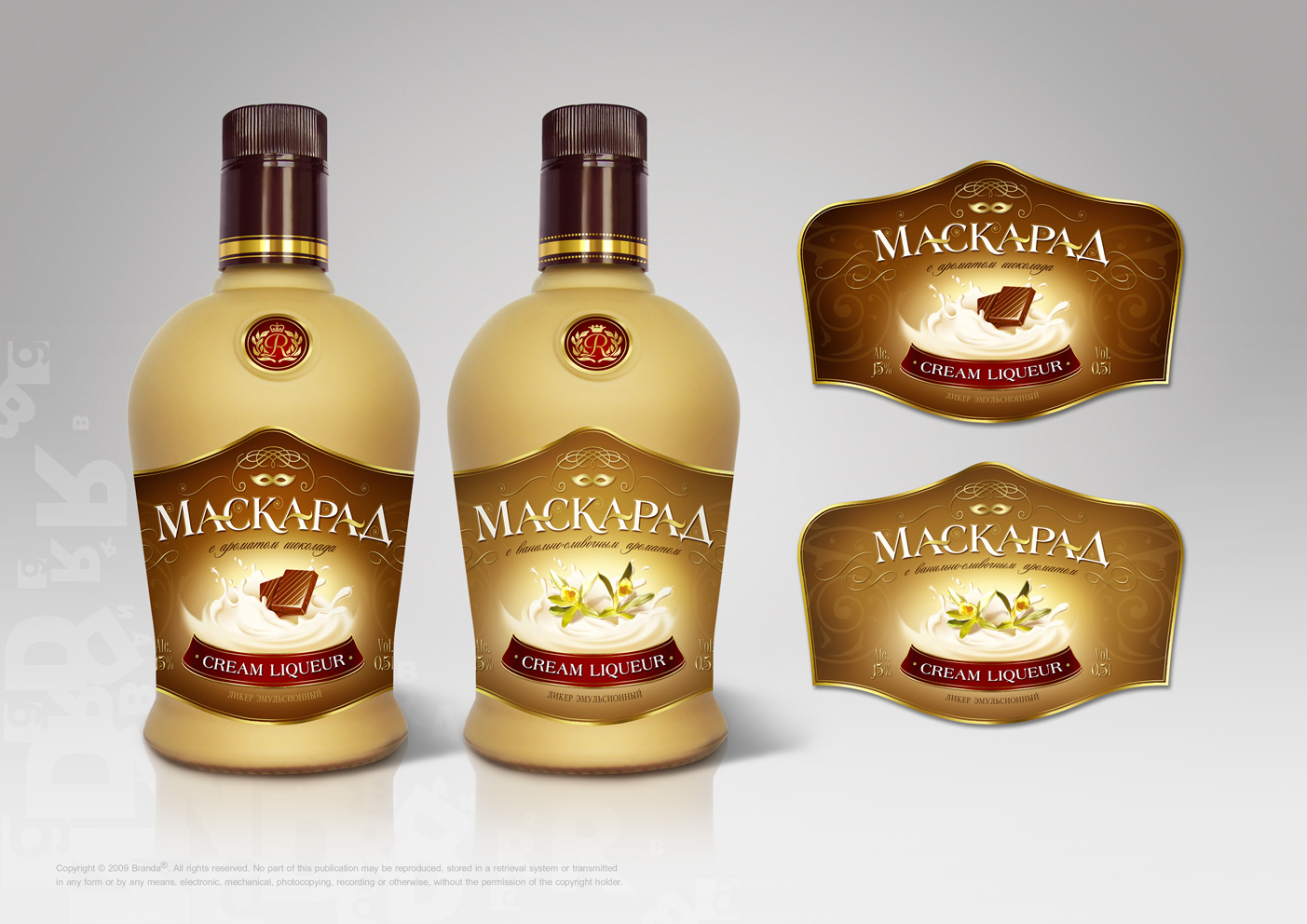 Этикетка ликера "Маскарад"