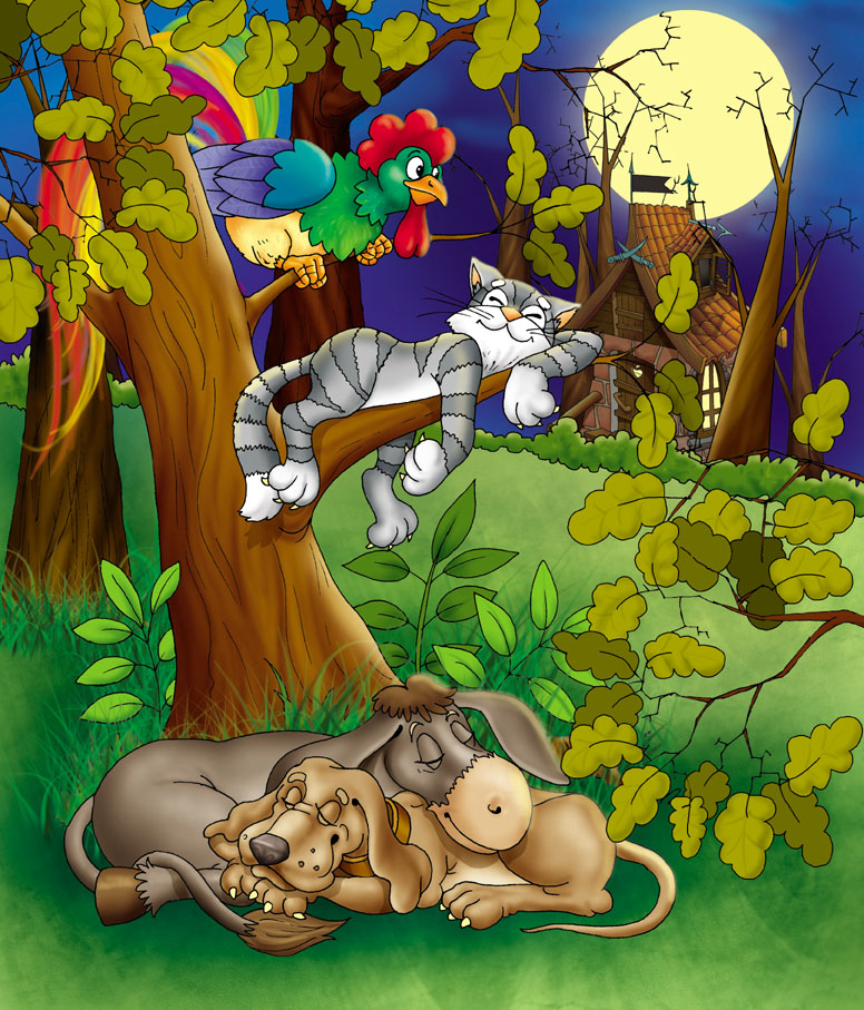 "бременские музыканты" иллюстрация