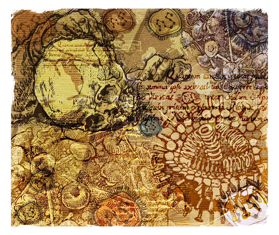 "Вирус" - иллюстрация в журнал "Maxim"