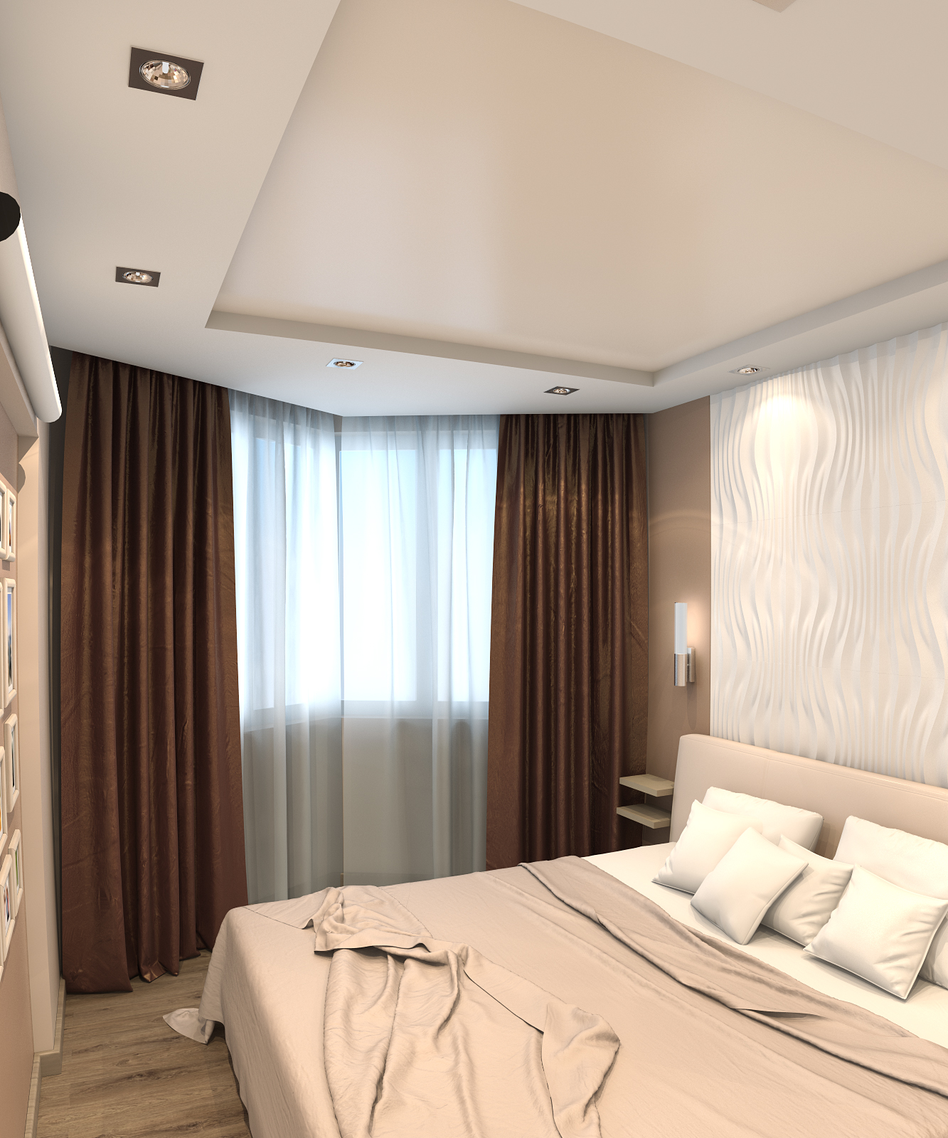 Квартира в современном стиле. Спальня