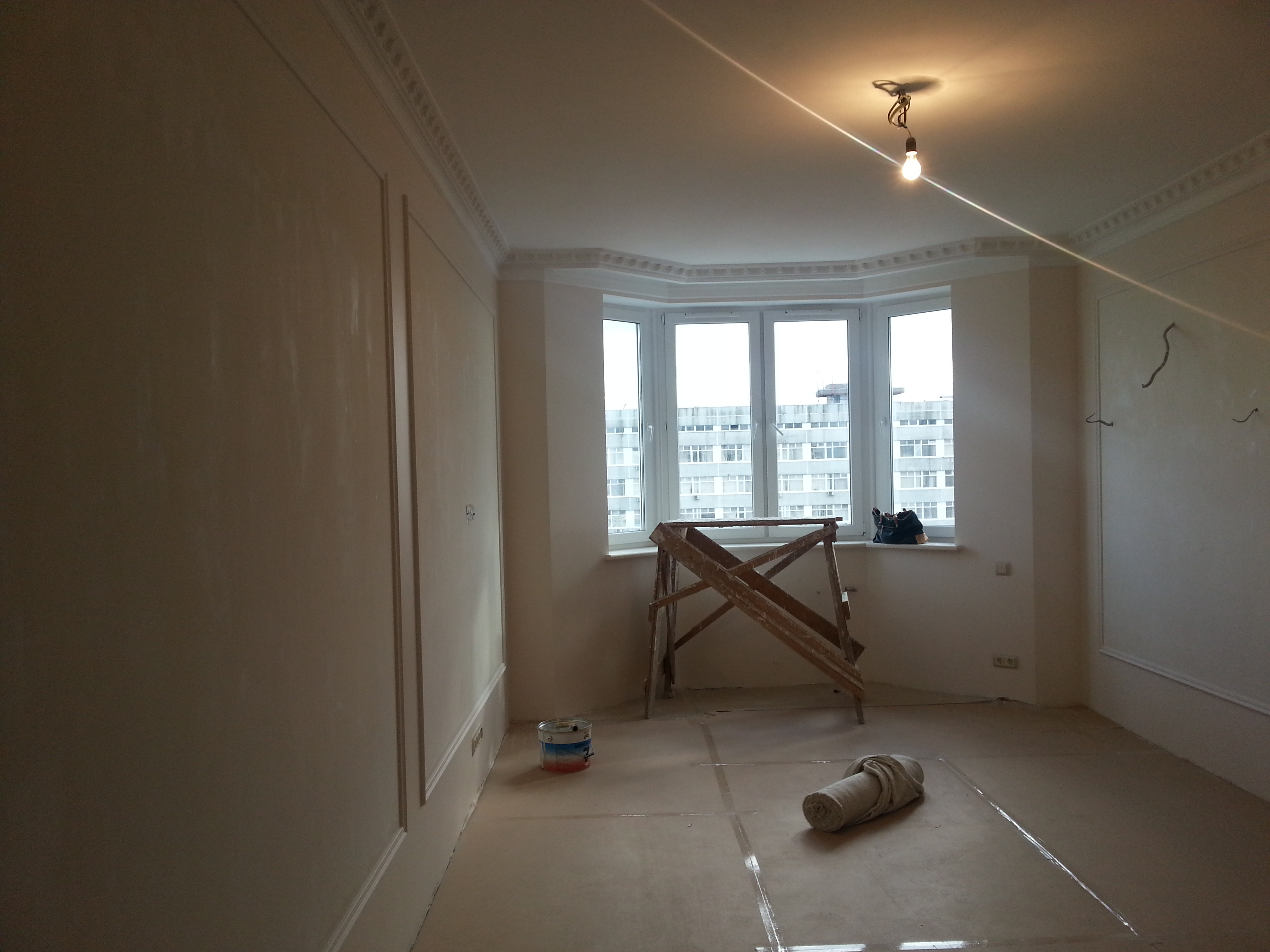 процесс ремонтных работ квартира жк солнце