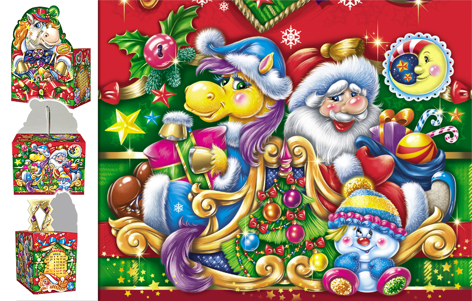 новогодняя упаковка Конь-джентльмен (2)