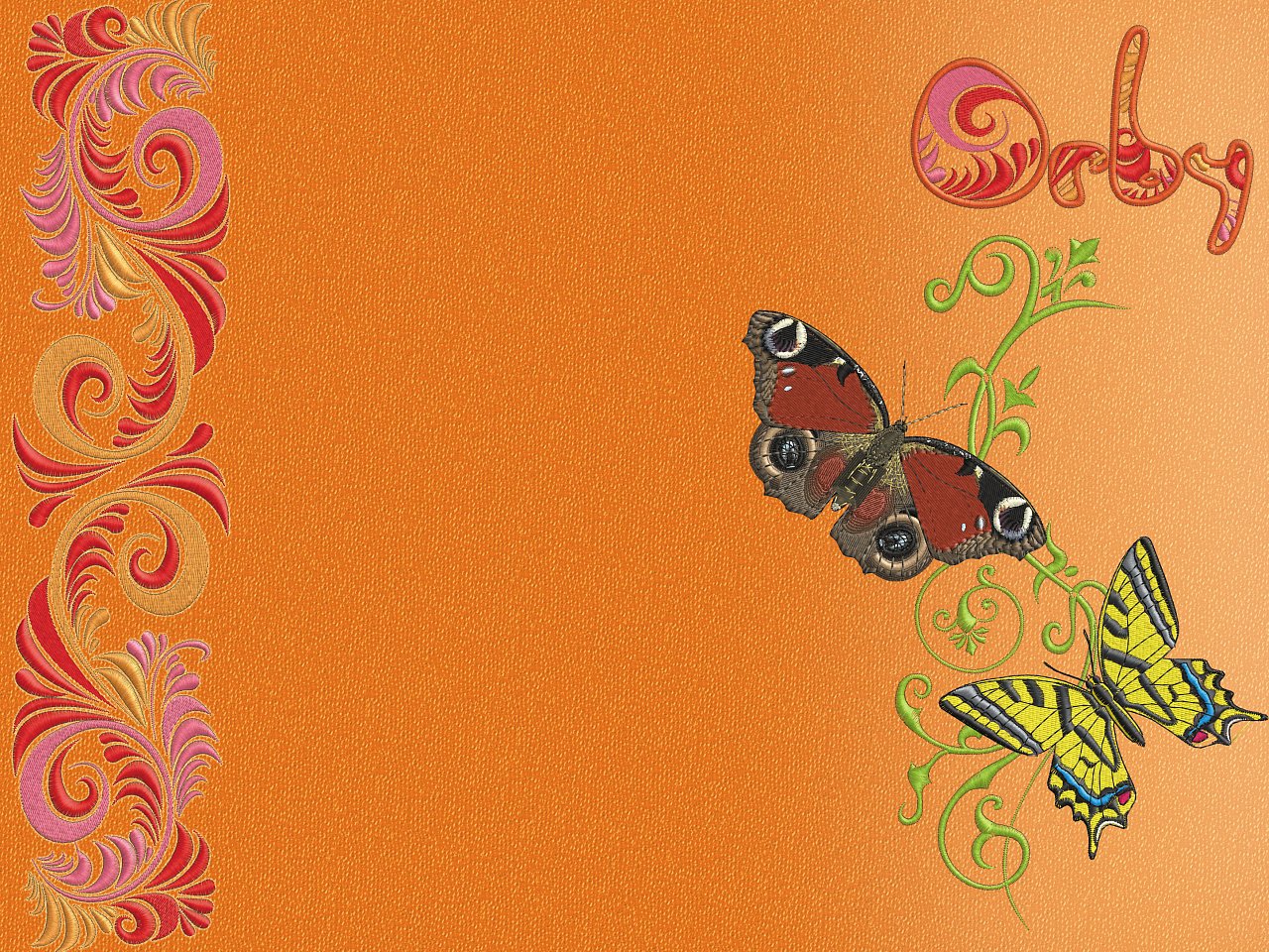 Обложка брошюры фирмы дизайнерской одежды "Orby"