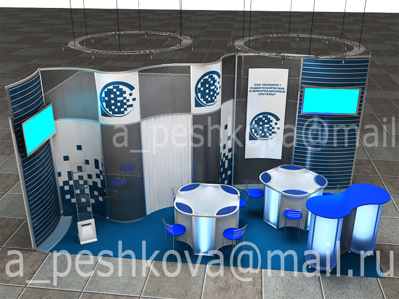 Стенд «РТИ-системы», 3D-Max, Vray, Photoshop