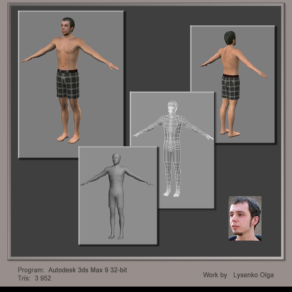 Низкополигональная модель персонажа