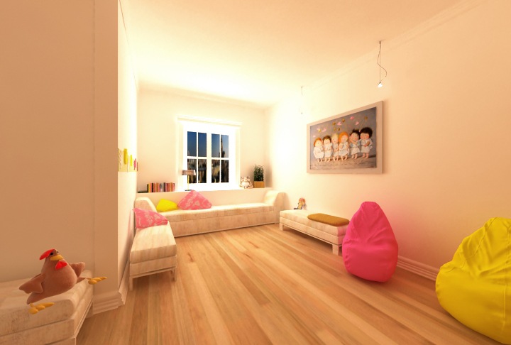 Дизайн проект холла ожидания врача в детской поликлинике(в разработке)