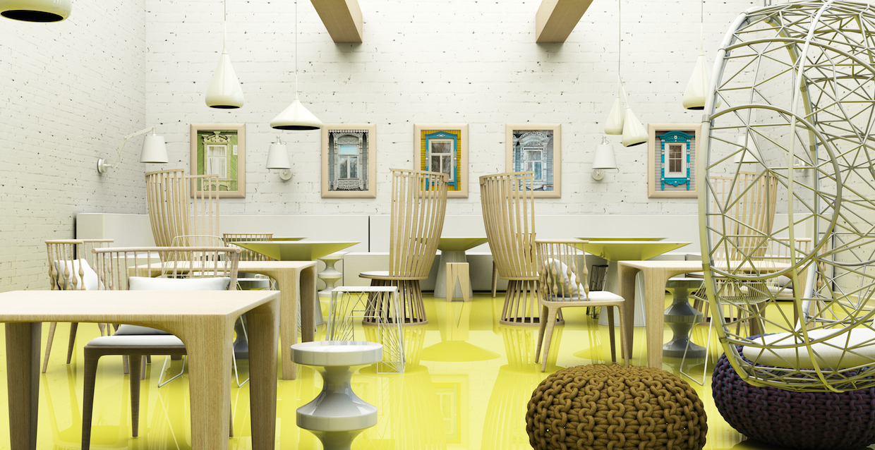 Дизайн-проект кафе при молодёжном творческом центре, г. Щёлково