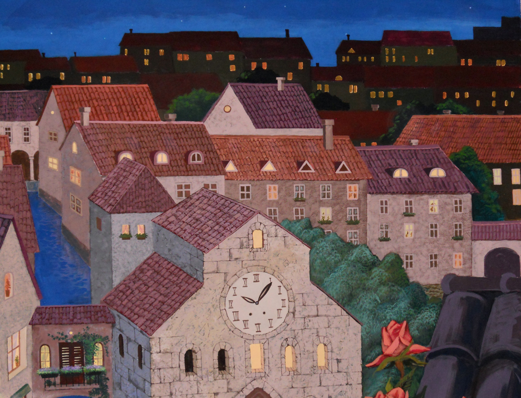 Роспись стен в детской "Сказочный город"