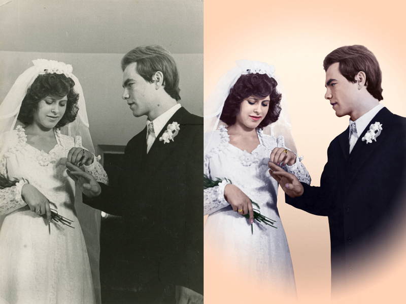 Восстановление и окраска старого фото