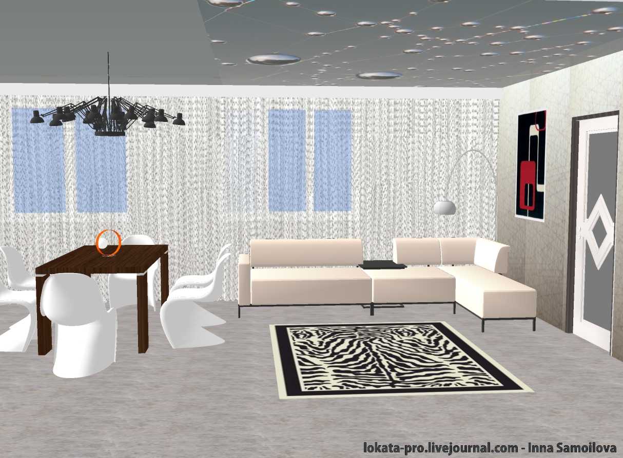 Гостиная монохром, Овражная 12