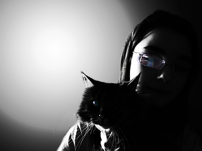 девочка с кошкой