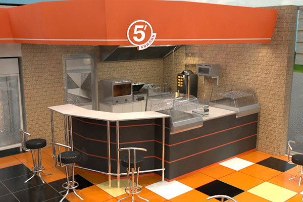 Магазин при АЗС. Барная стойка, размещение.