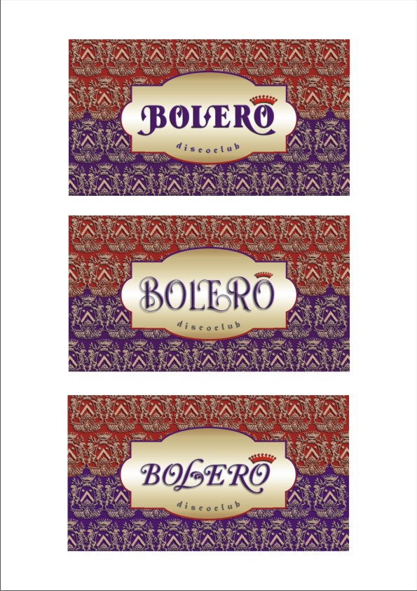 Логотип для ночного клуба "Болеро"