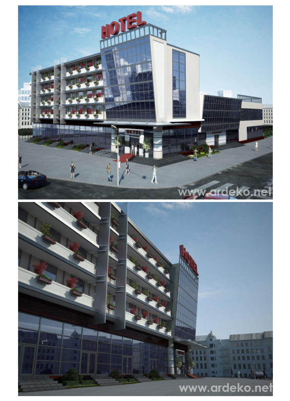 фасад  гостиницы