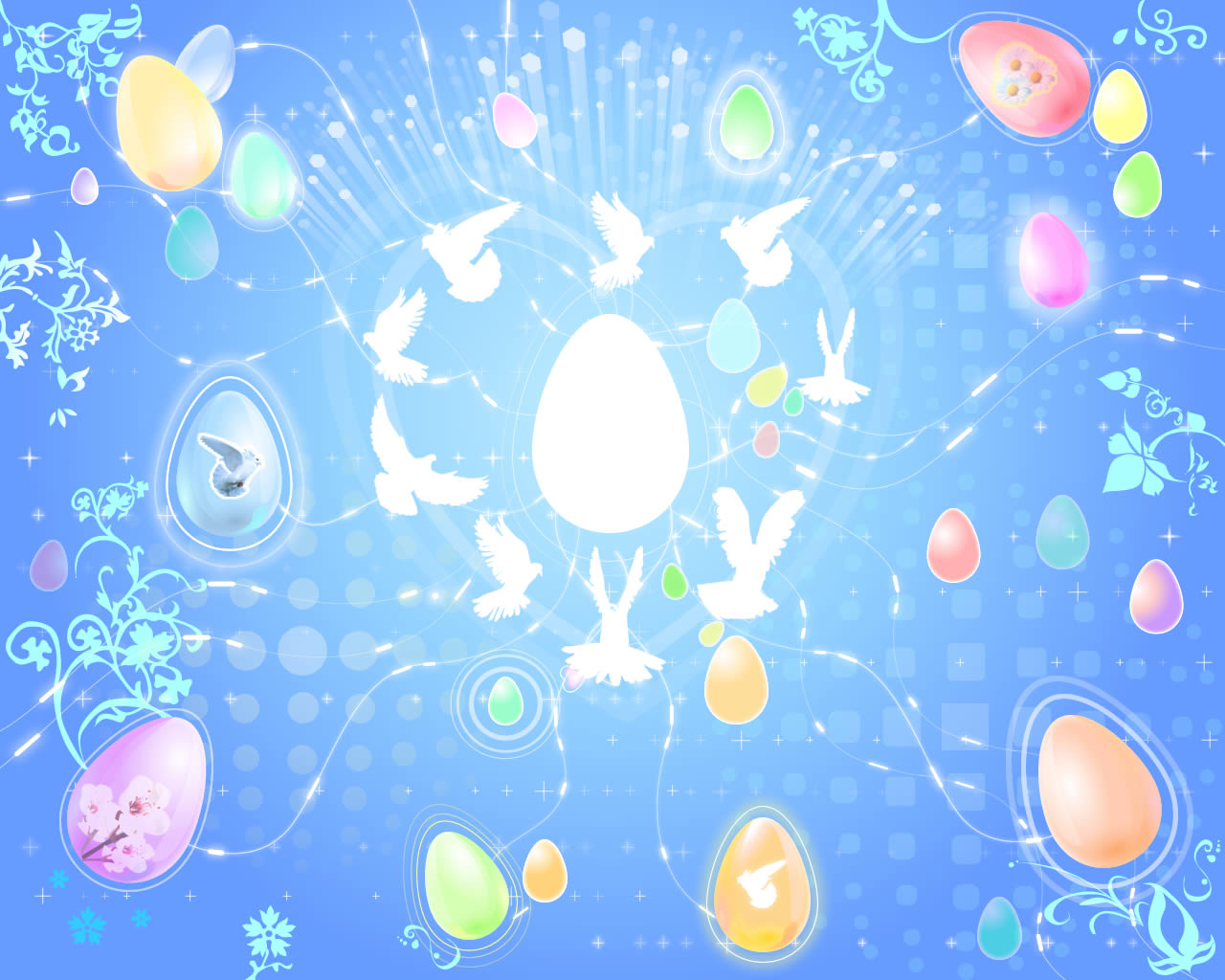 Пасха, яйца, обои, праздник
