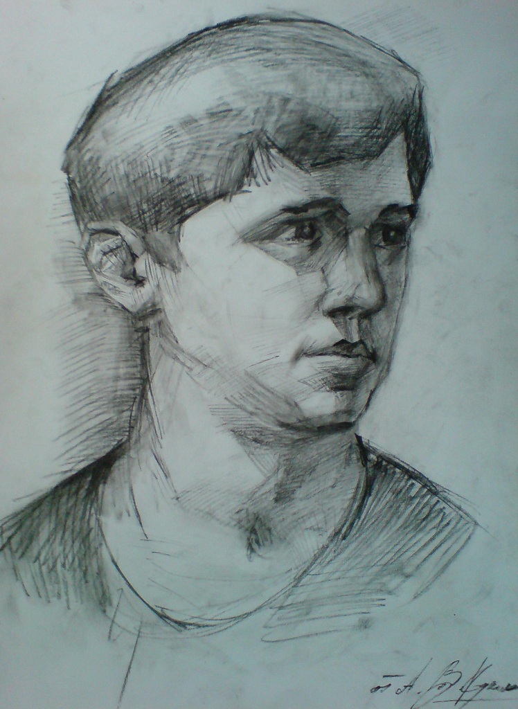 Портрет углем