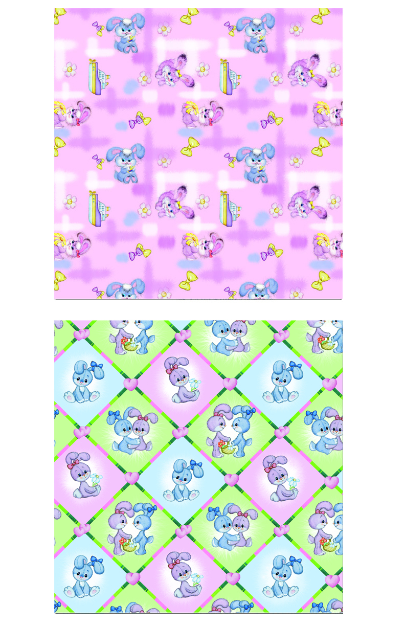 Коллекция детских тканей "Зайцы"