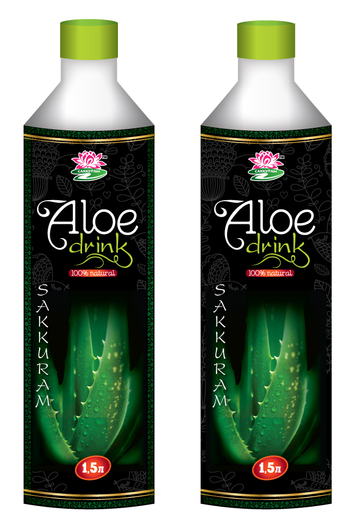 эскиз для бутылки с соком Аэлое