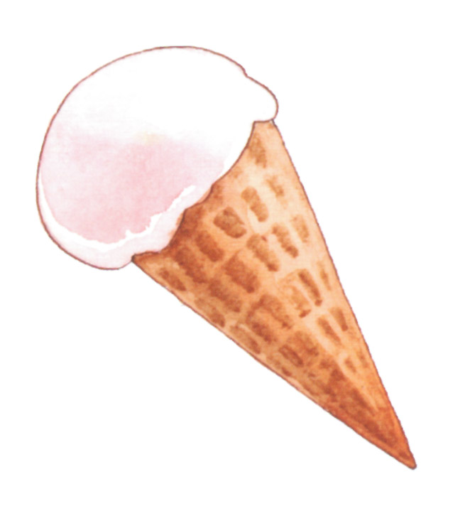 акварель "мороженое"