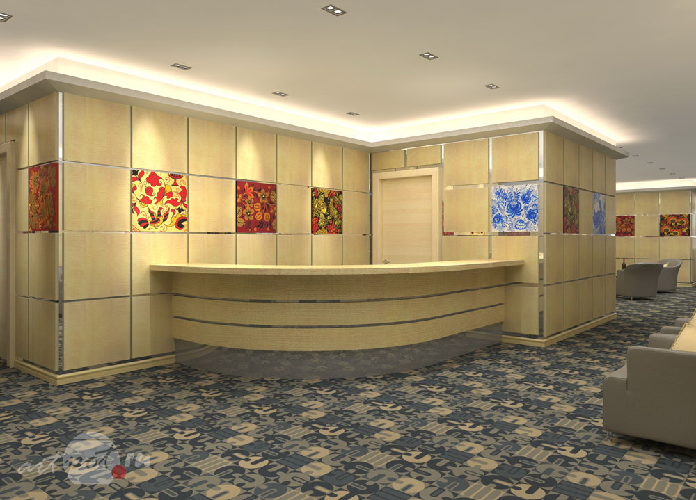 Интерьер холла гостиницы