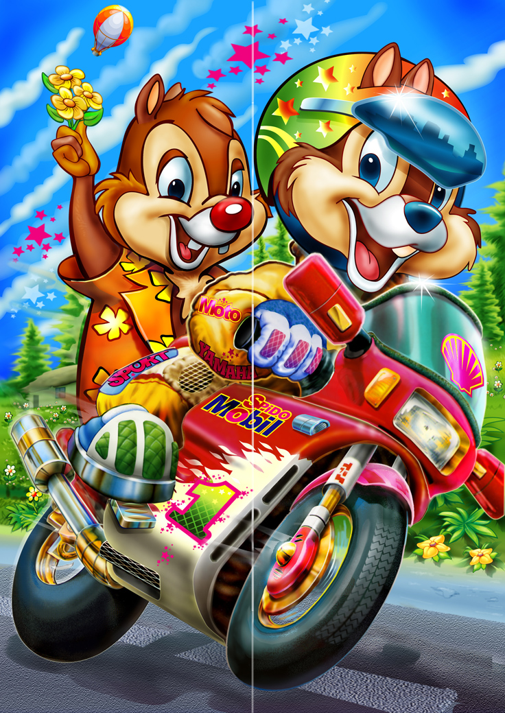 Детская открытка " Чип и Дэйл спешат на помощь!"