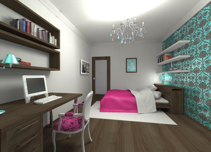 Однокомнатная квартира для молодой девушки.