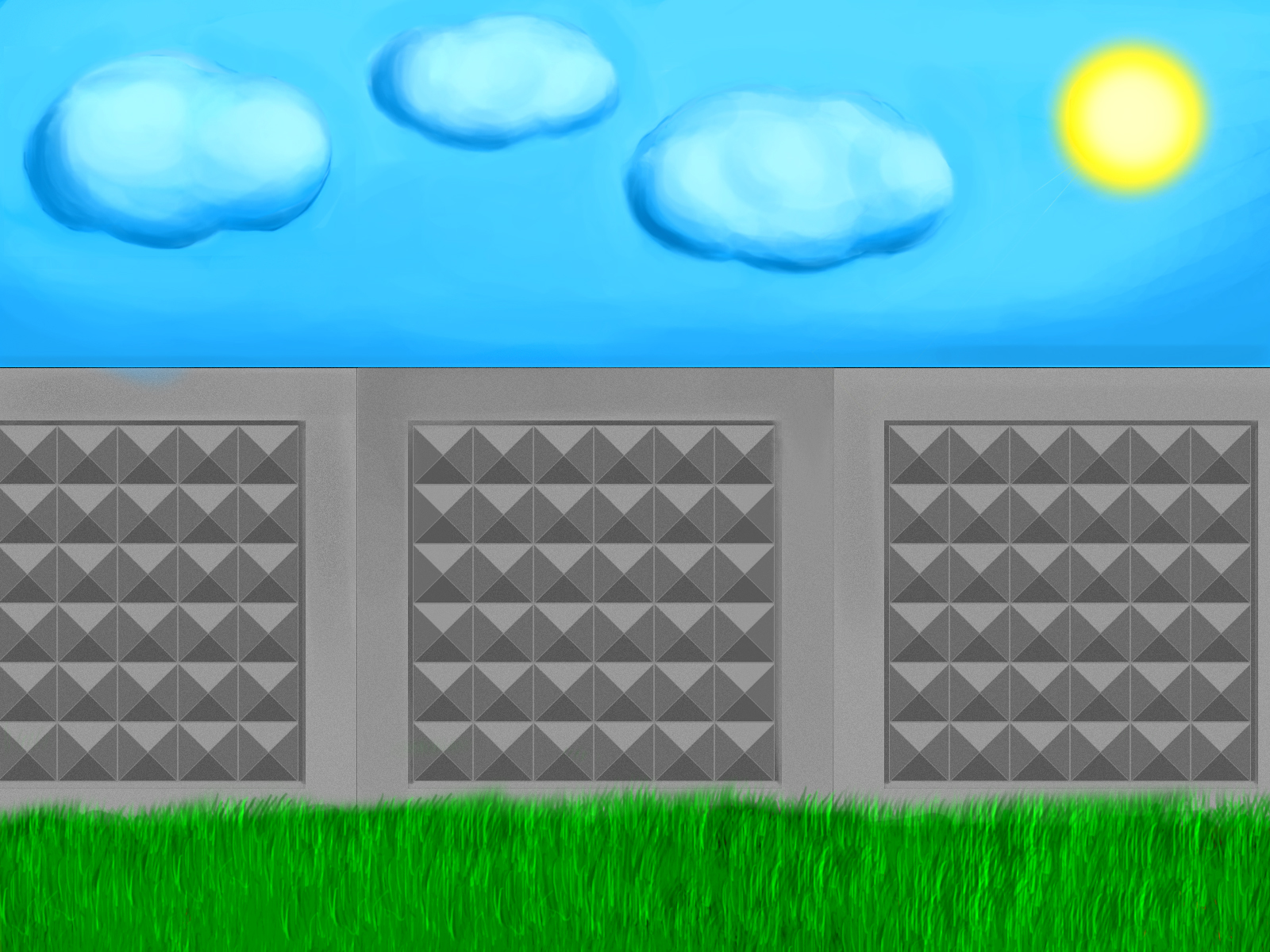 травка зеленеет, солнышко блестит... и забор:)