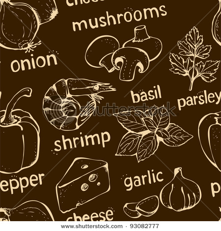 Пицца - бесшовный фон