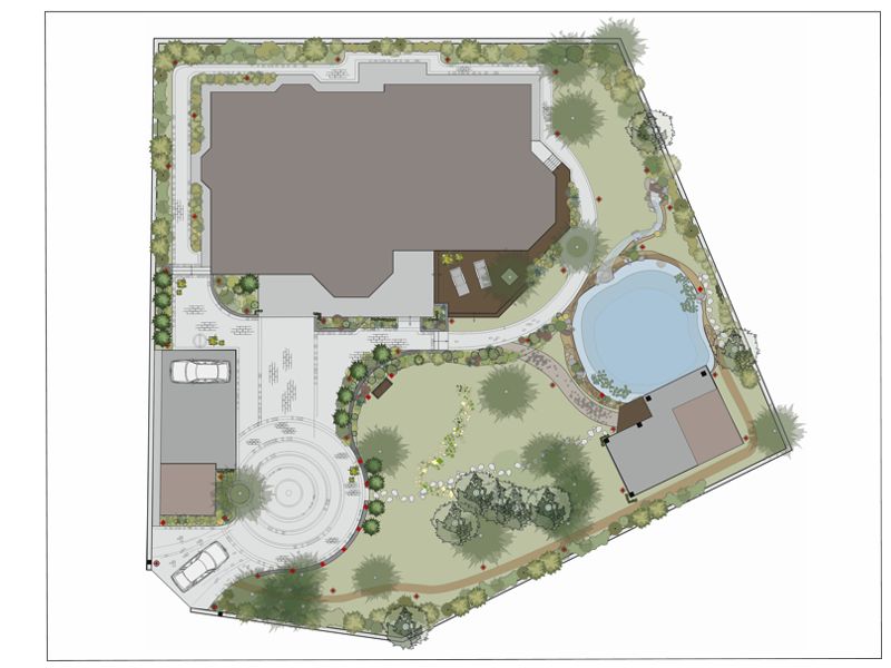 Ландшафтный дизайн участка, пос.Песочное