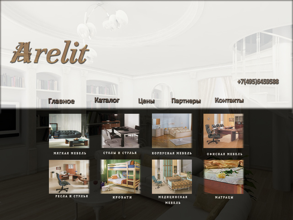 Дизайн для сайта Арелит