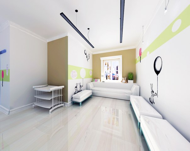 Дипломный проект разработки детской поликлиники. Холл №1.