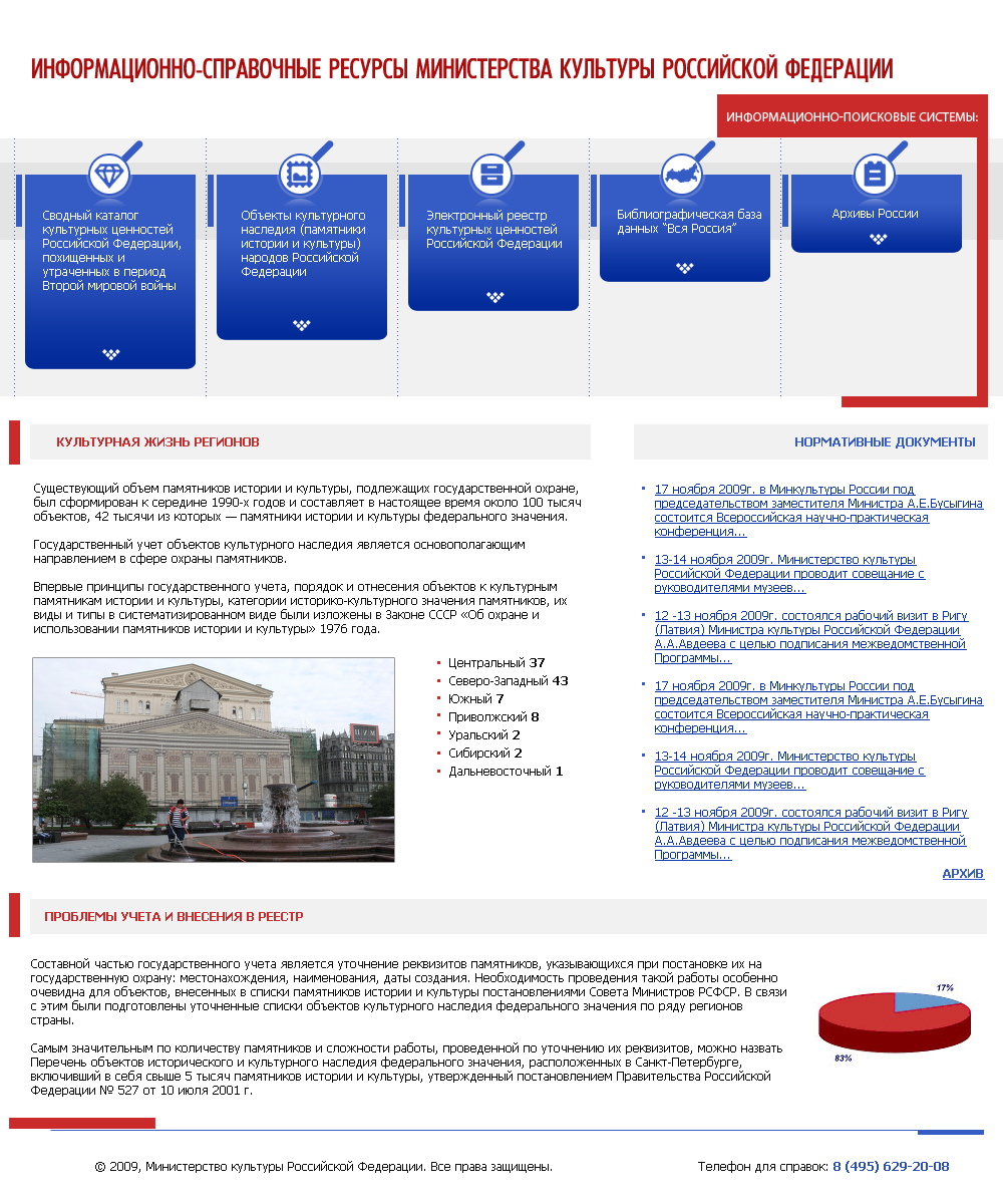 (2009) Министерство культуры РФ (ИСР)