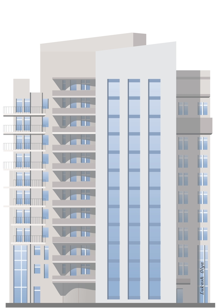 Здание в векторе 1