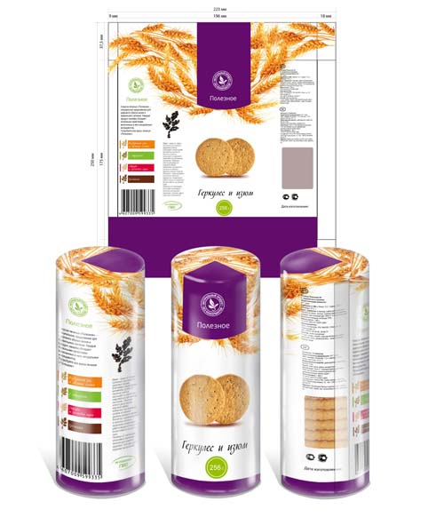 Упаковка полезного печенья