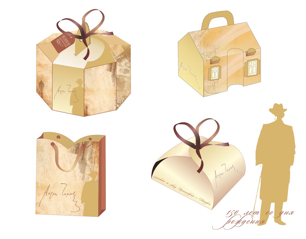 упаковка для сувенирной продукции к 150 летию А. П. Чехова