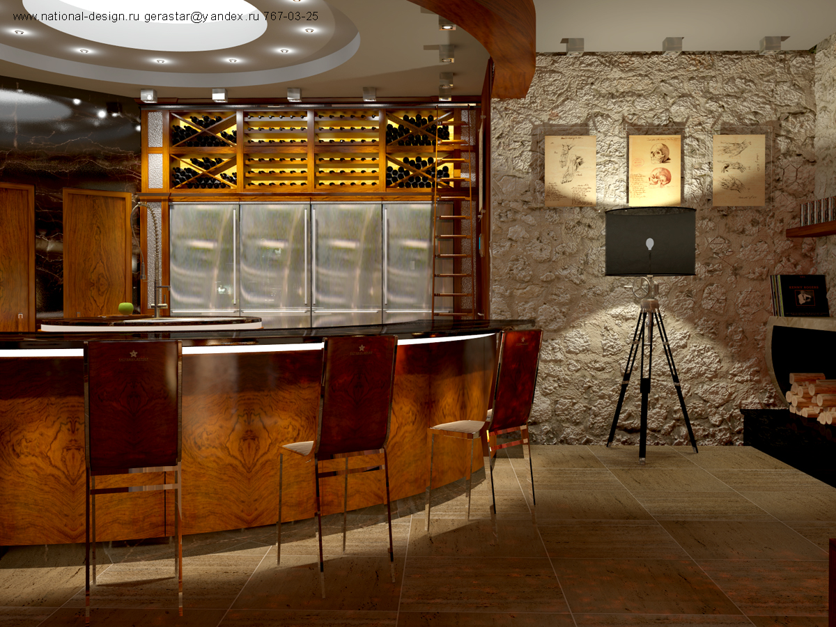 Барная стойка на кухне, дизайн интерьера