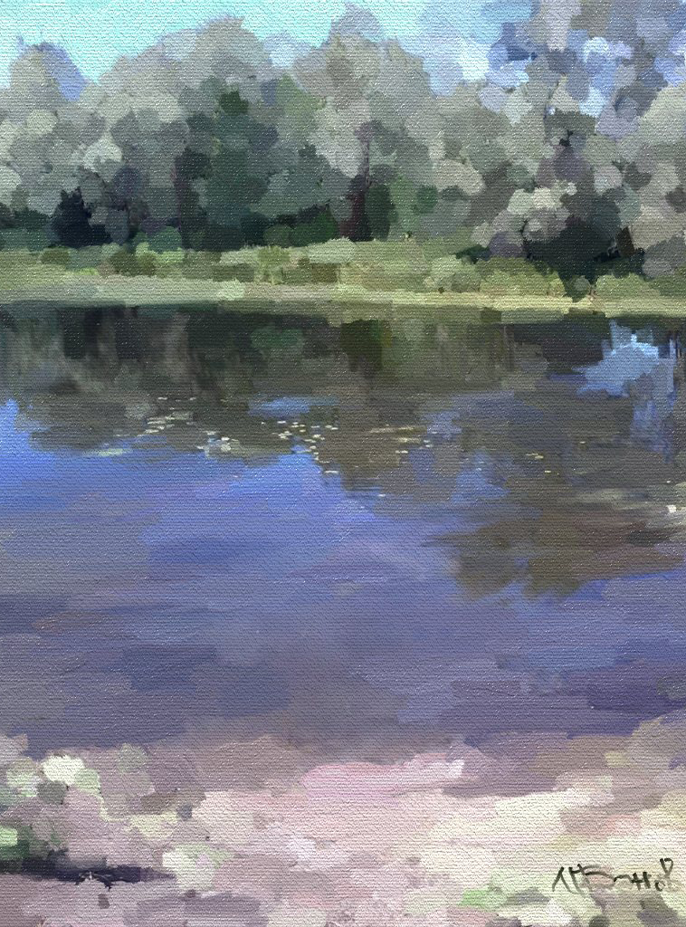 этюд "У пруда"
