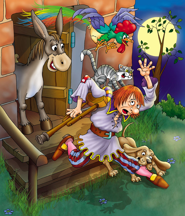 "бременские музыканты" иллюстрация