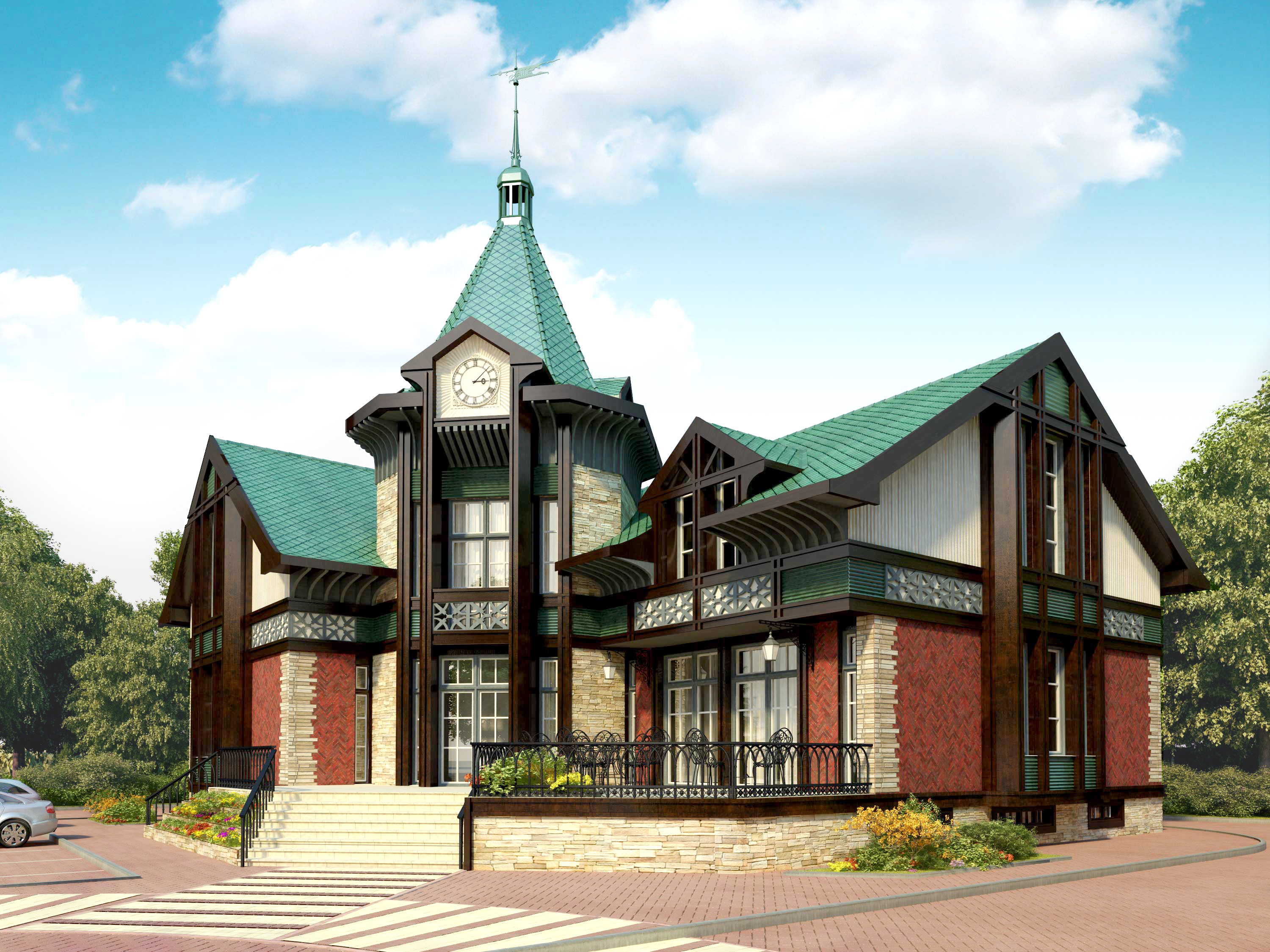 Административное здание коттеджного поселока Европа