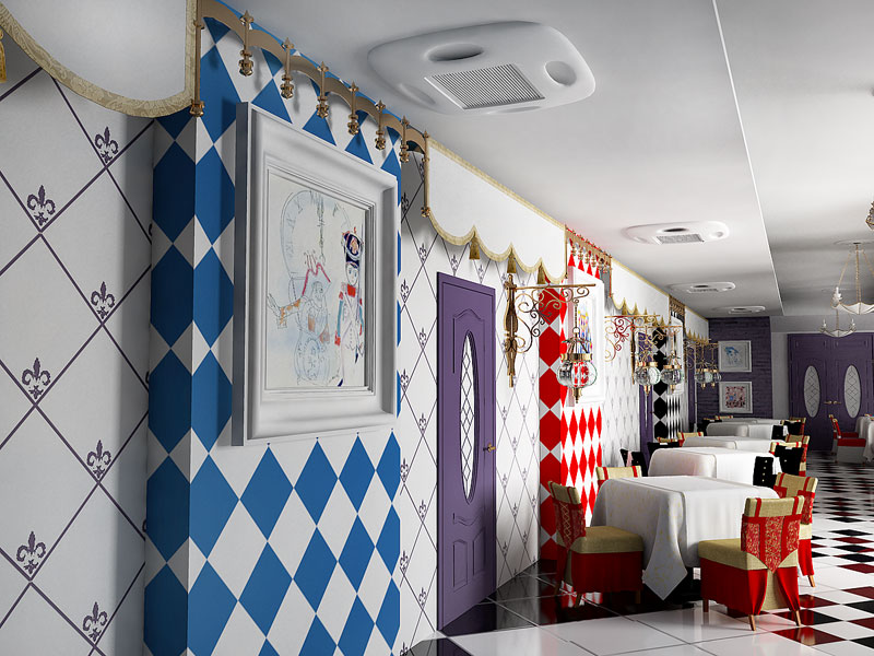 интерьер ресторана в отеле "Андерсен"  Санкт Петербург