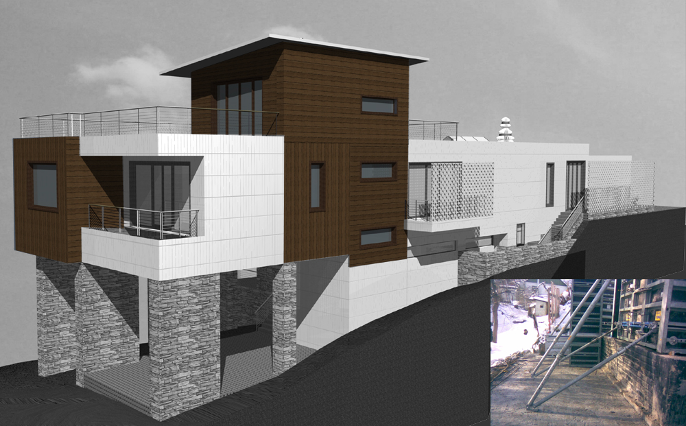 жилой частный дом "дом на столбах"