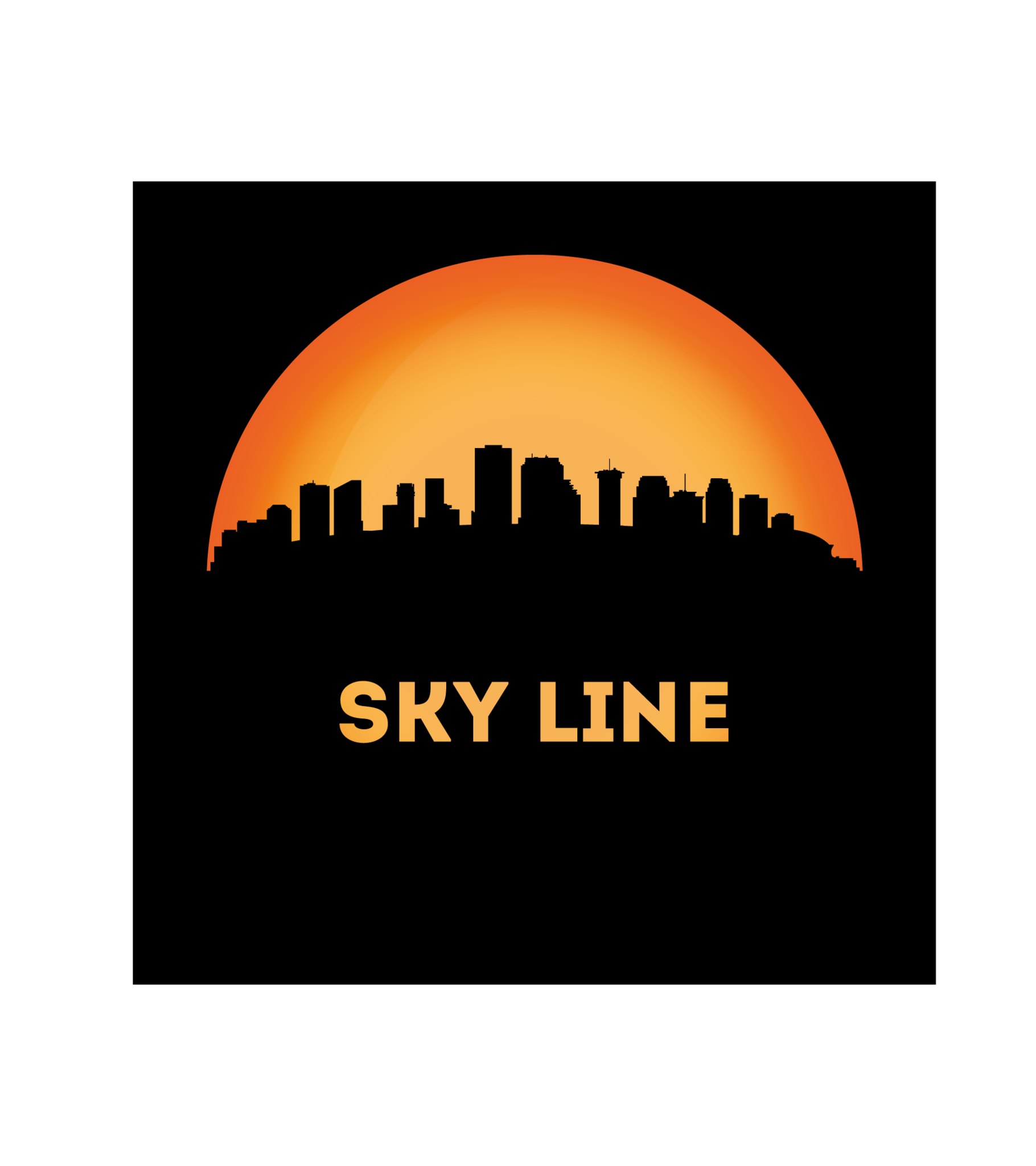 Фирменный знак для строительной компании "Sky Line"