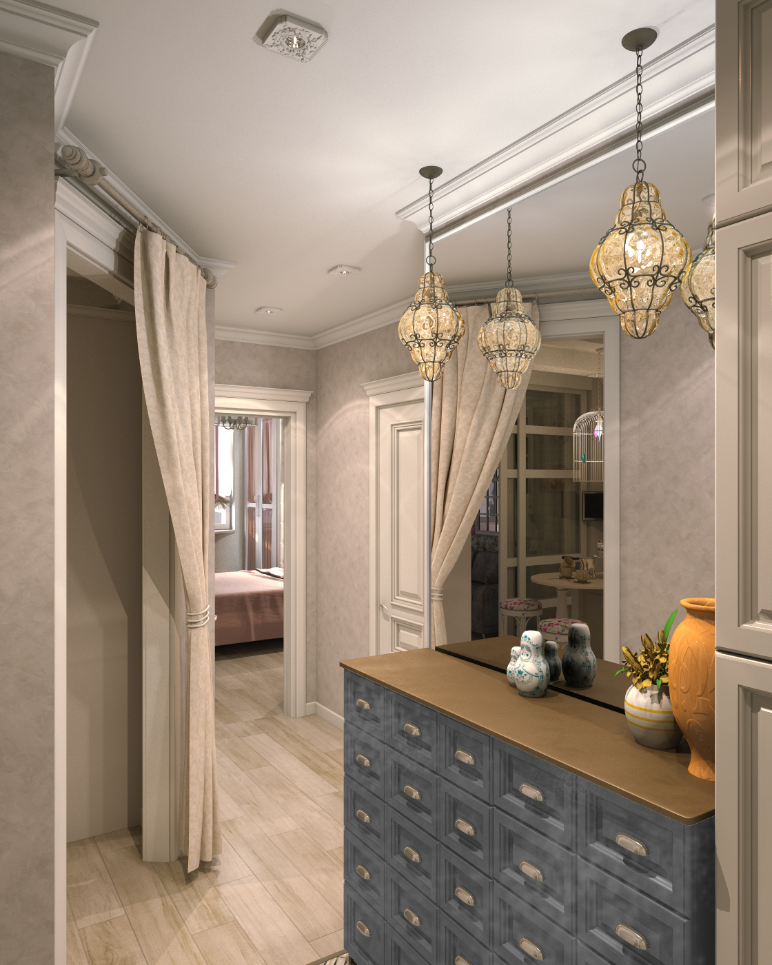 Квартира в стиле "Французская классика". Прихожая