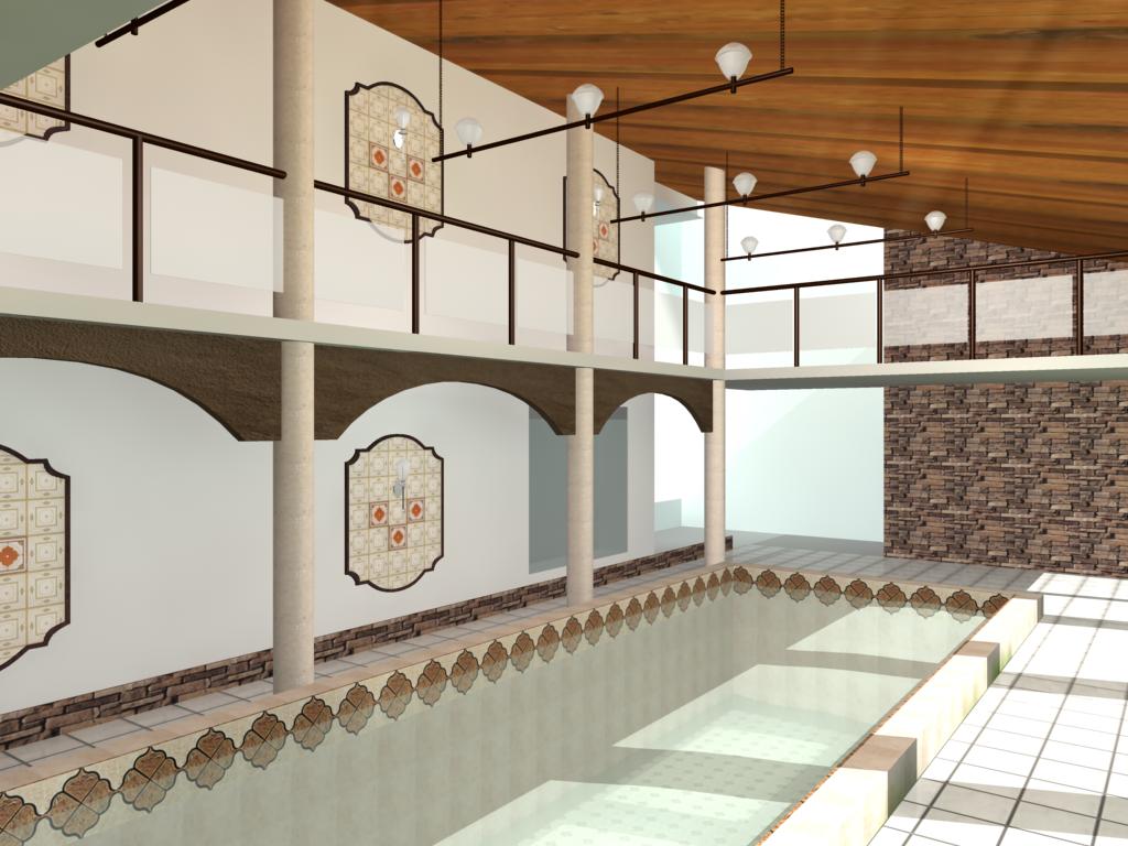 Бассейн в загородном доме