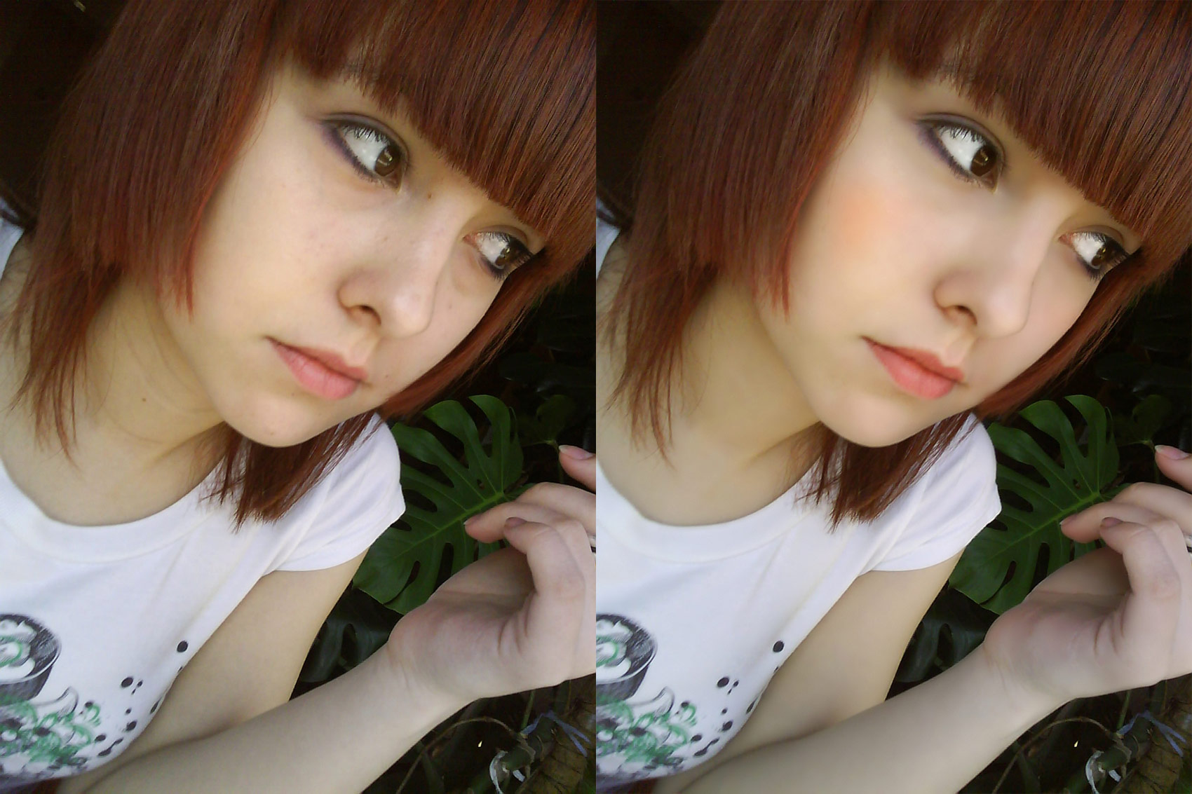 Обработка лица(удаление синих кругов, пятен) + лёгкая косметика