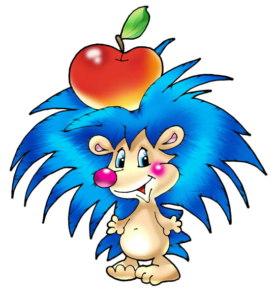 Ёжик с яблоком
